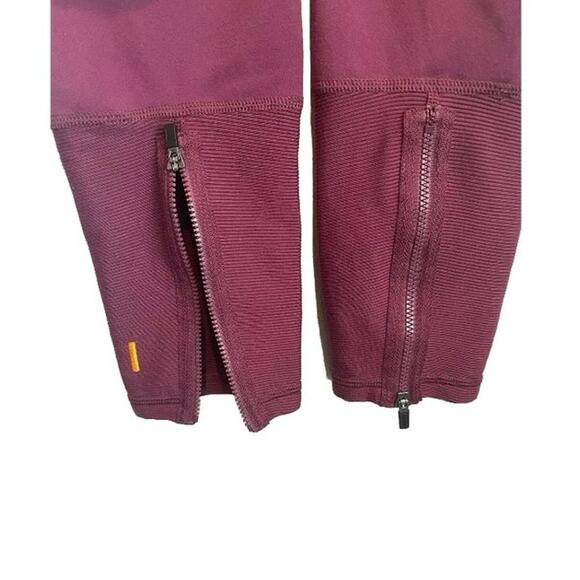 LUCY Activewear To The Barre Legging Ribbed Yoga Leggings Zipper Ankles SZ M - Picture 7 of 12